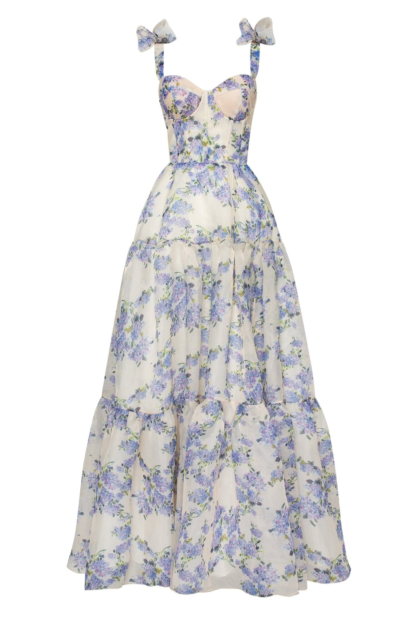 Tender Maxi Classy Dress With Delicate Floral Print