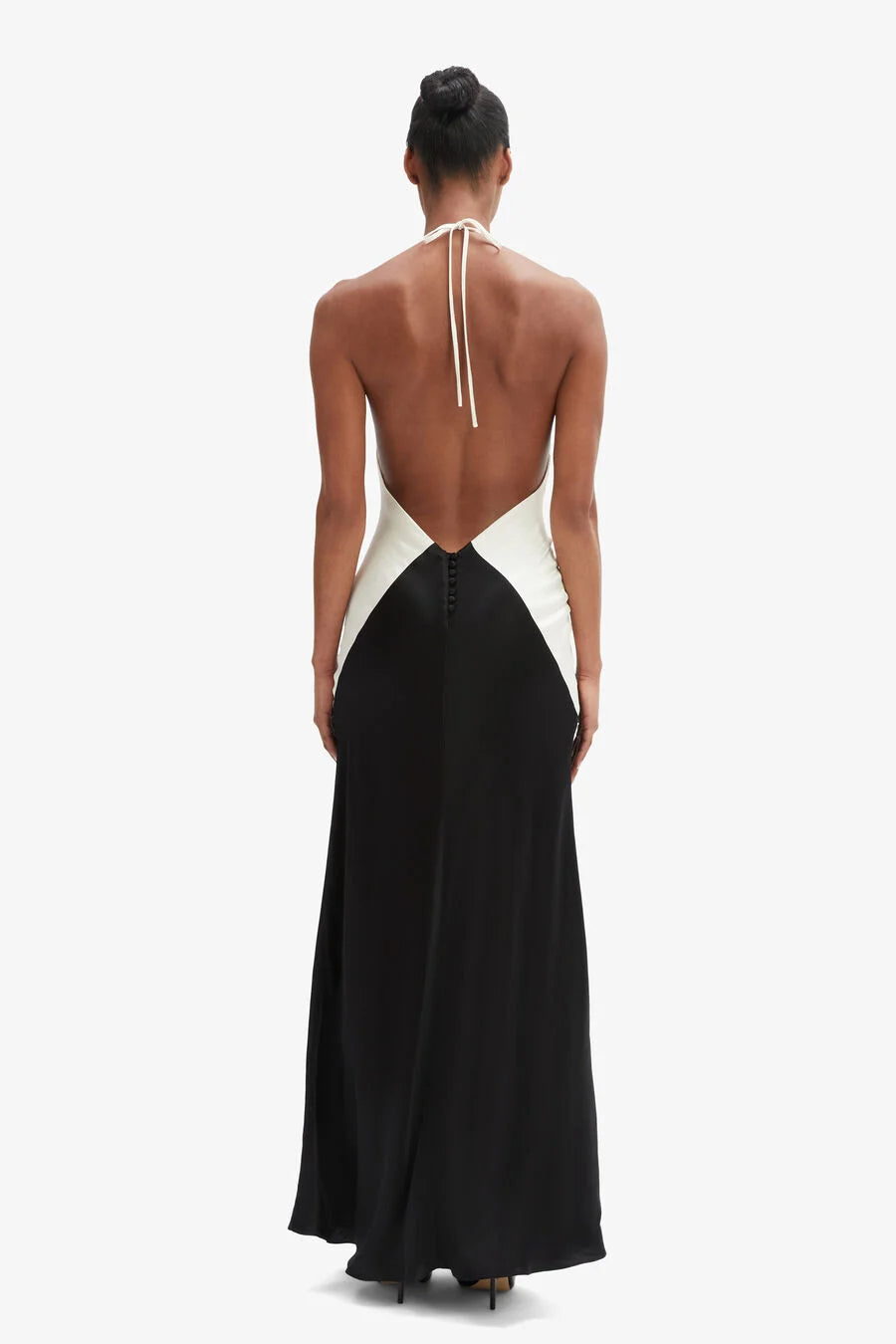 Contrast Halter Dress