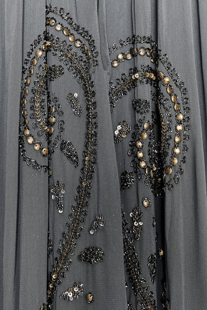 EMBROIDERED HALTER DRESS
