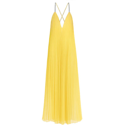 Crystal Embellished Yellow Gown