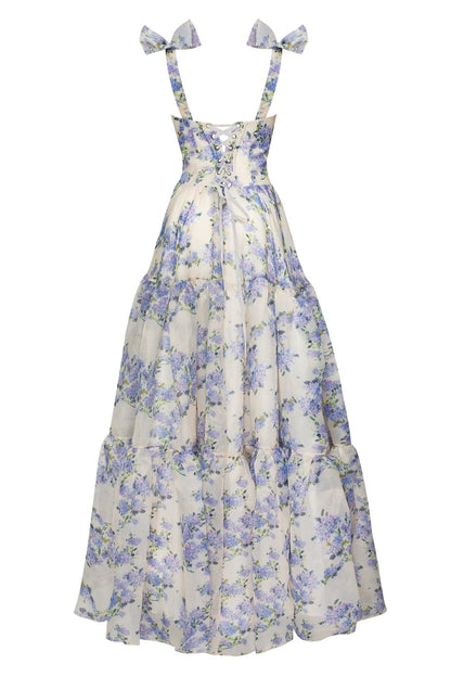 Tender Maxi Classy Dress With Delicate Floral Print